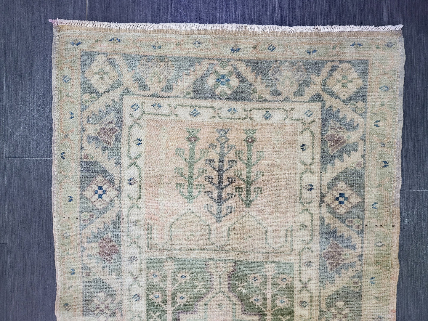Handmade Rug, 2.9 x 4.5 Oushak Rug, Rustic Rug, Persian Rug, Turkish Rug, Farmhouse Rug, Vintage Rug, Wool rug, Hand Knotted Rug