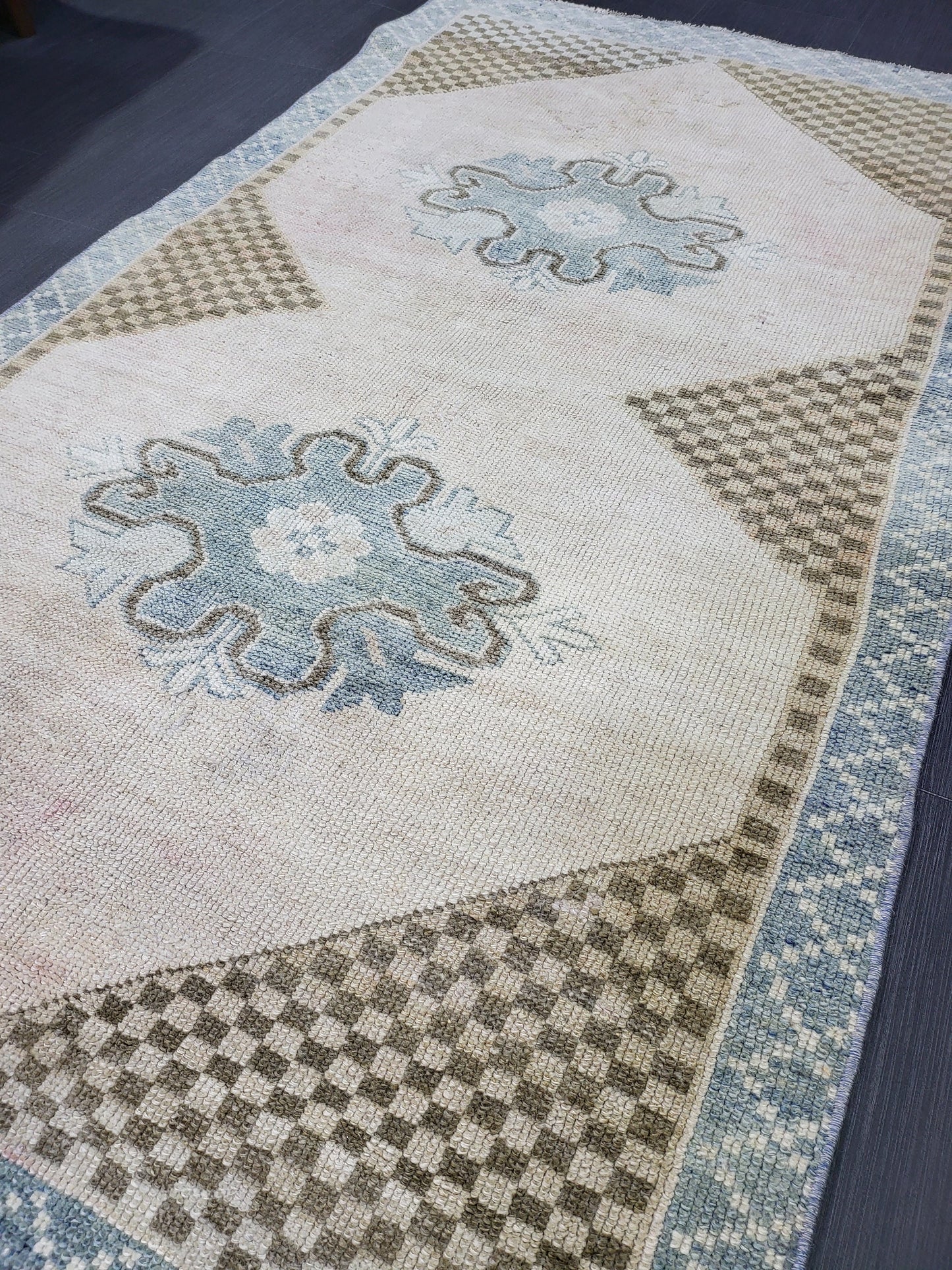 Antique Rug, Vintage 3.3 x 5.8 Rug, Turkish Wool Rug, Oushak Rug, Fine Knotted Rug, Hand Knotted Rug, Persian Rug, Handmade Rug
