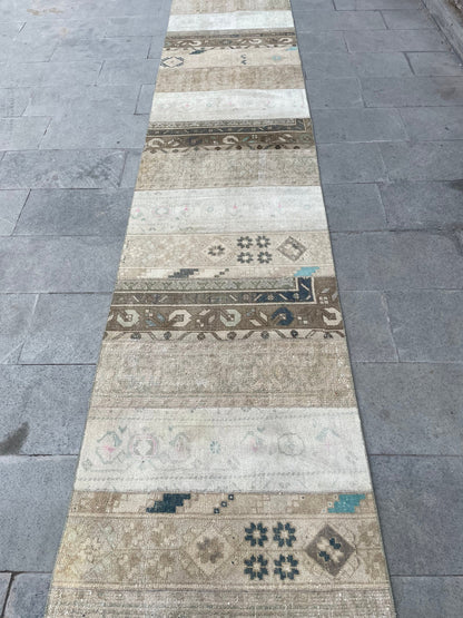 Extra Long Turkish Runner Very Long Patchwork Runner Rug 2.7 x 19.3 ft Vintage Runner Rug Oushak XL Oriental Runner Rug Staircase Runner rug