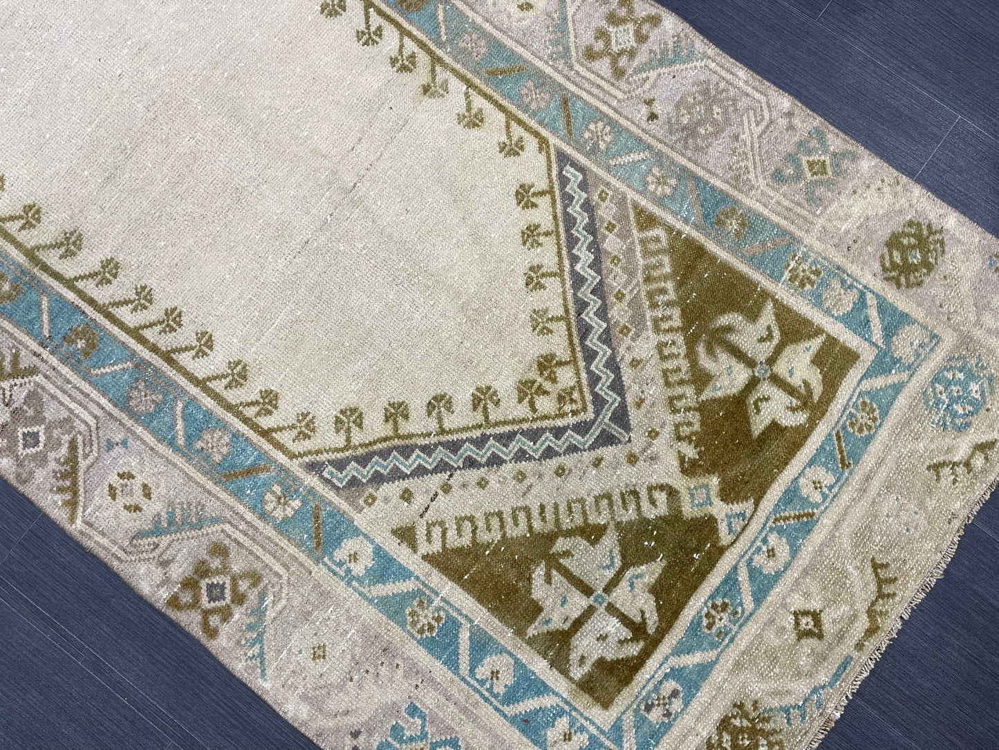 Vintage Rug 3.2 x 6.3 Turkish Rug Wool Vanity Rug Handmade Rug Persian Rug, Hand Knotted Wool Rug