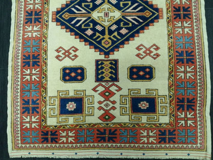 Vintage Rug 5.2 x 3.6 HAND MADE Rug Vintage Turkish Rugs   Oushak Rug  Hand Made Rug, Vintage Oushak Rug, Wool Rug