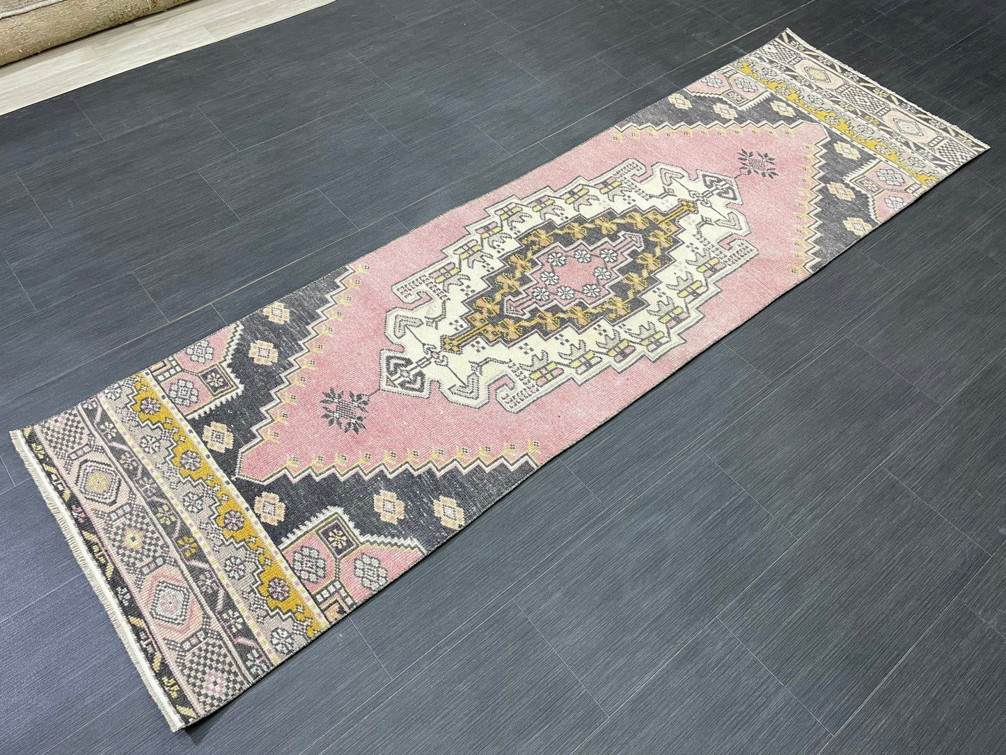 Hand Knotted Runner 2.3 x 8 Vintage Runner Rug Hallway Runner Rug Kitchen Runner Rug Wool Runner Rug Wool Turkish Runner Rug