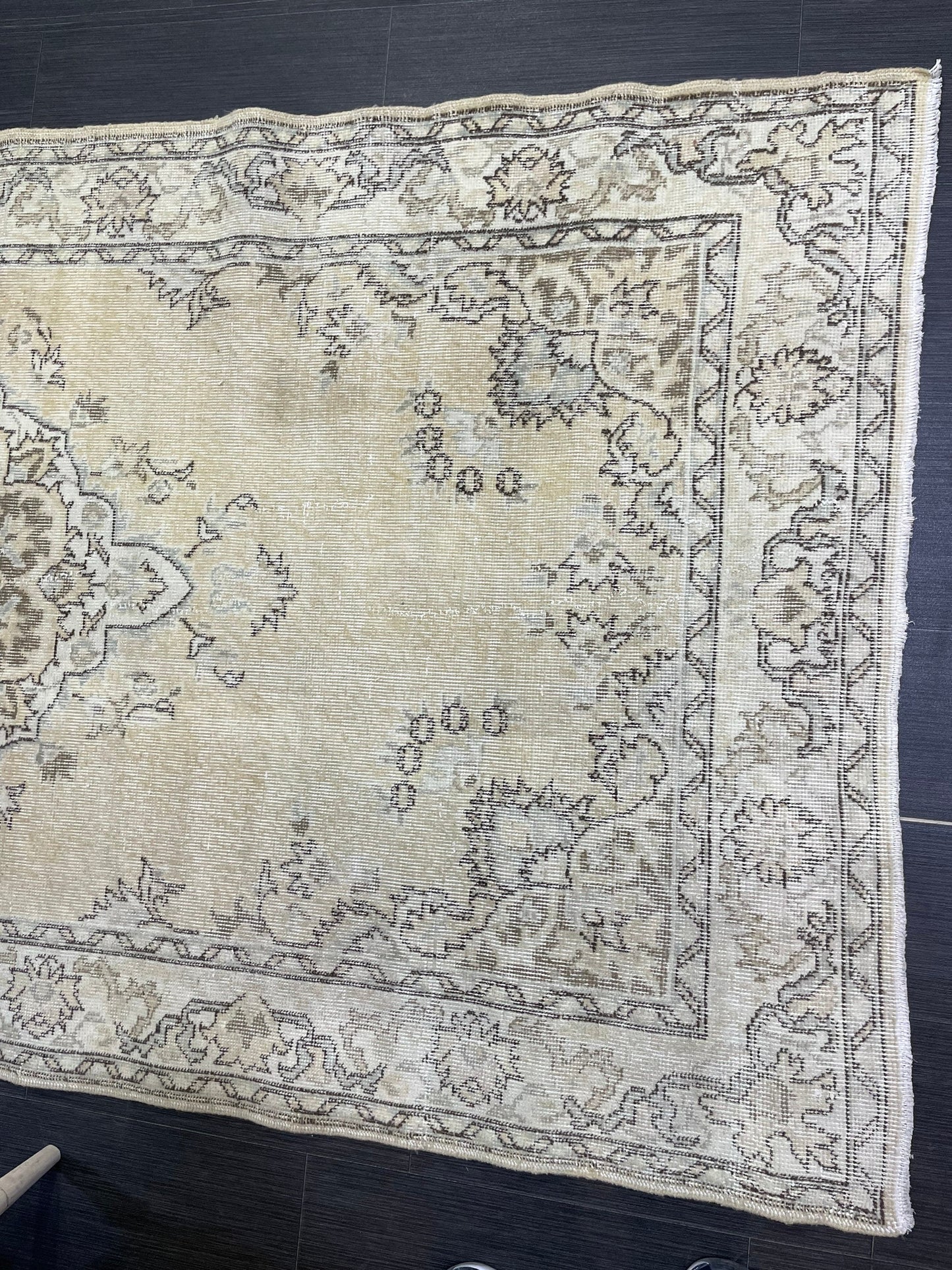 Antique Rug, Neutral Rug, Persian 4x8 RUG, Oushak Rug, TURKISH Rug, Handknotted Rug, Distressed Rug, Vintage Rug, Handmade Rug, woven rug.