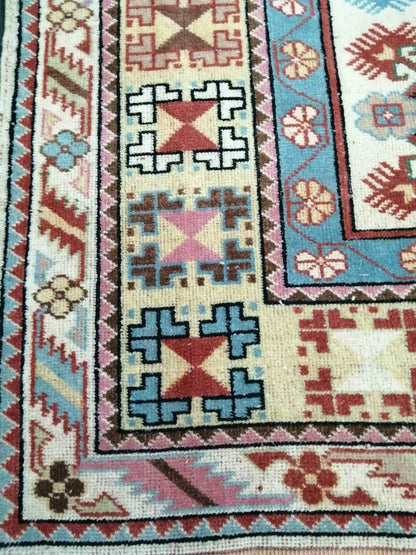 3.8x6.6 Rug Hand Made Rug, Oushak Rug, Soft wool Rug, Rug Fun Rug Turkish Rug, Farmhouse Rug, Vintage Wool Carpet Oriental Rug