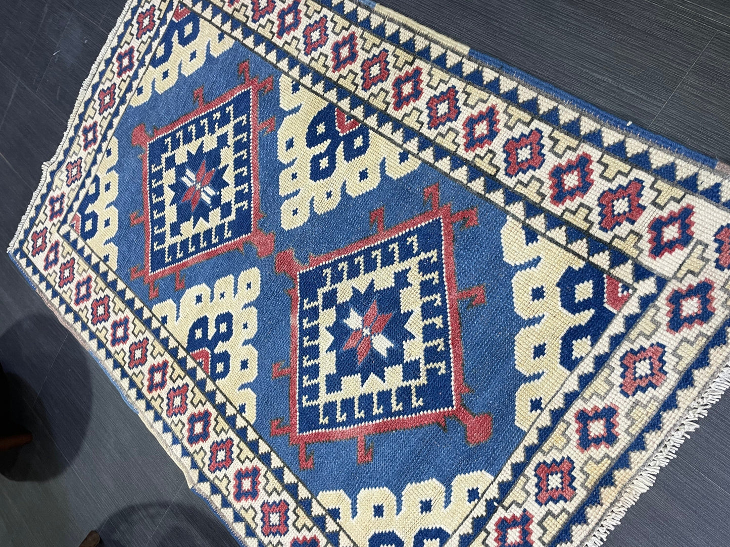 TURKISH Rug, Vintage Wool 3.3 x 4.9 Rug, Oushak Rug, Hand Knotted Rug, Anatolian Rug, Persian 100% Wool Rug, Handmade Rug