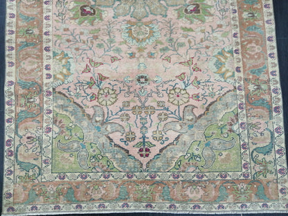 Muted Persian Rugs, 8.2 x 4.6 Wool Rug, Oushak Rug, Rustic Rug, Bohemian Rug, Farmhouse Rug, Vintage  Persian Rug