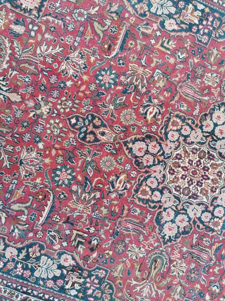 Vintage wool rug,persian wool rug, oushak hand made rug 6x9'4 bohemian rug, living room rug