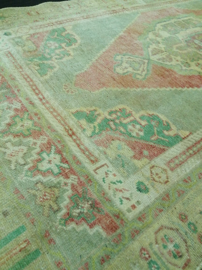 6.6 X 3.2 Vintage Rugs  TURKISH HAND MADE Rugs   Vintage Turkish Rugs   Oushak Rug   Turkish Oushak Rug, Vintage Oushak Rug, Wool Rug