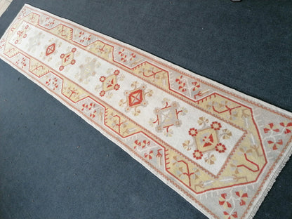 Turkish runner rug, 11'x2'8 runner rug, vintage turkish runer rug, rug, oushak vintage rug, kitchen runner rug,hallway runner rug