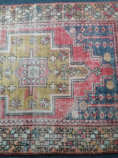 8.8 X 4 VINTAGE Rugs, Hand Made Rug, Oushak Rug, Rustic Rug, Bohemian Rug, Rug Runner, Turkish Rug, Farmhouse Rug, Vintage Rug, Wool rug