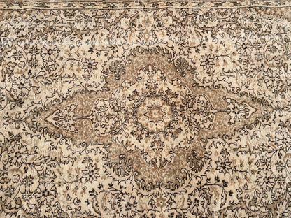 6.3 x 9.5 Vintage Oriental Large Area RUG, Turkish  Rugs, Vintage Rug, Living Room Rug, Muted Persian Rug Muted Oushak Rug, Hand Knotted Rug
