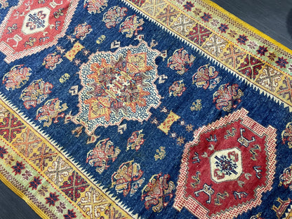 Antique RUG, Turkish Oushak 5 x 8.3 Rug, One Of A Kind Rug, Vintage Persian Rug, Blue Vintage Rug, Fine Wool Unique Rug, Rear Turkish Rug,