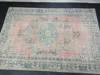 7.4 x 10.7 Large OUSHAK RUG TURKISH Rug Vintage Oriental 7x11 Vintage Rug Wool Oushak Rug Hand Made Rugs Vintage Turkish Rug 8x11 rug