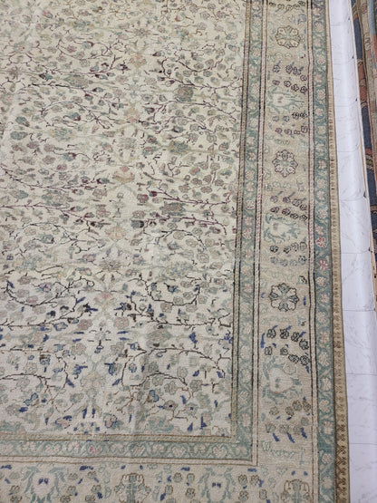 Vintage Rug 6.5 x 9.3 HAND MADE Rug Muted Vintage Turkish Rug Oushak Rug Vintage Oriental Rug, Oushak Rug, Wool Persian Rug