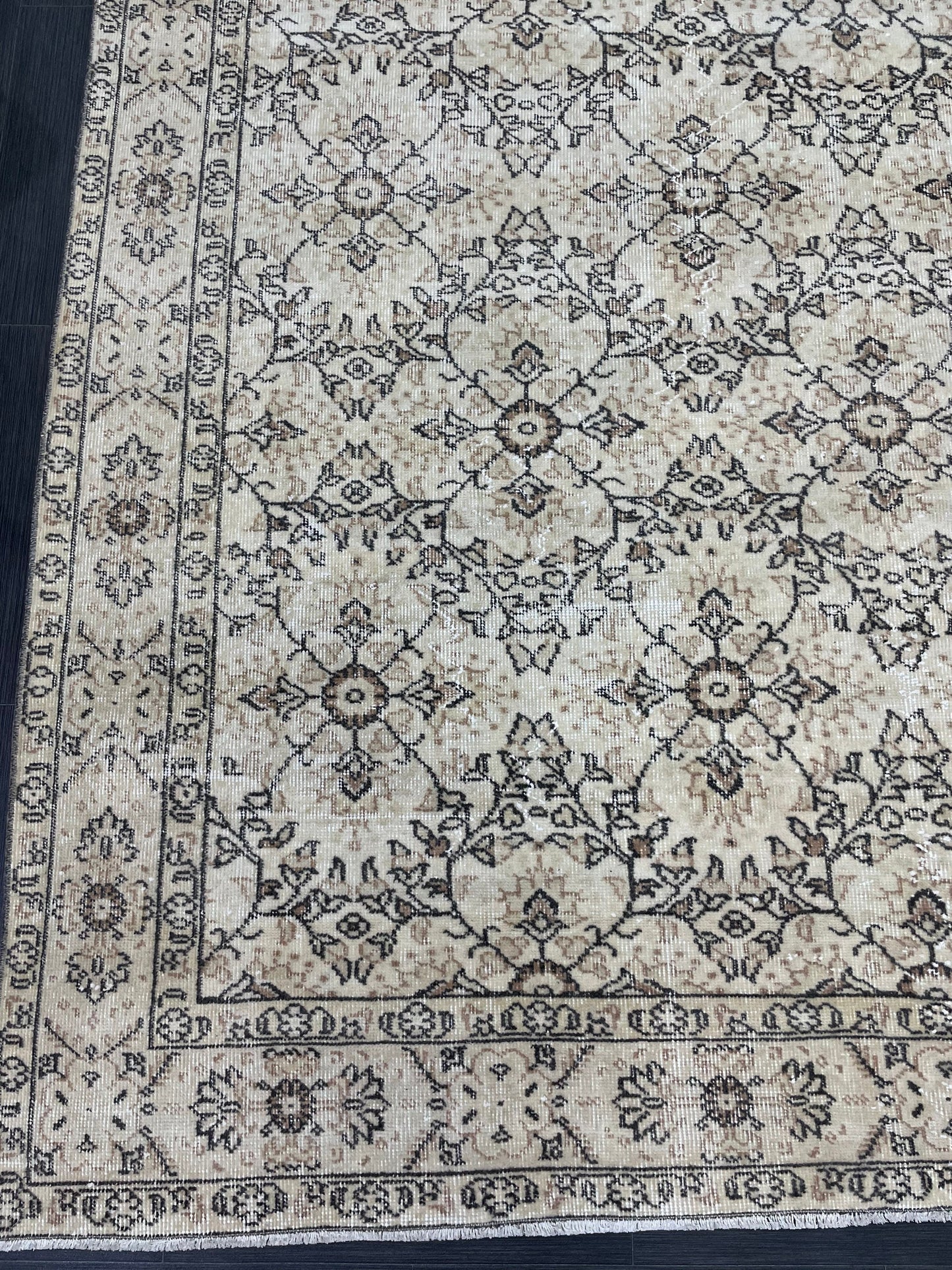 Muted Persian RUG 6.9 x 11 Turkish Rug Natural Rug Antique Rug Vintage Rug Wool Muted Oriental Rug Handmade Rug Hand Knotted Rug 7x11 rug