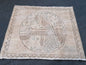 Hand made wool art peacock pilo, handcraf bird rug,vintage rug 3'3x4 feet
