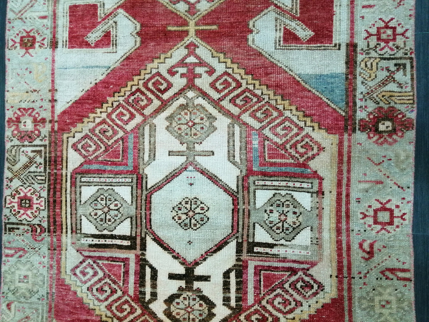 9.9 X 3.6 Oushak Runner Rug Turkish Runner Rug Vintage Runner Rug Hallway Runner Rug Kitchen Runner Rug Wool Runner Rug Wool Oushak Rug