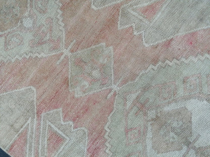 11.5 x 3.3  Muted Oushak Runner Rug Turkish Runner Rug Vintage Runner Rug Muted Hallway Runner Rug Kitchen Runner Rug Wool Runner