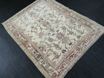 4 X 5 OUSHAK RUG Wool TURKISH Oushak Rug Vintage Oushak Runner Rug Vintage Hand Made Rugs Vintage Turkish Rug