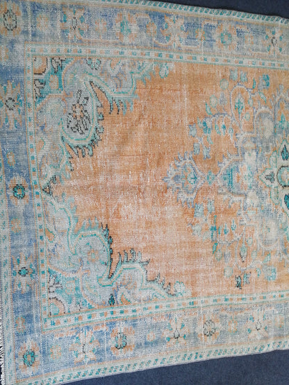 9.6 X 6 Vintage rugs, Turkish Oushak Rugs, Bohemian Rug, Living Room Rug, Oushak Rug, Hand woven Rug, Muted Wool Oushak Rug