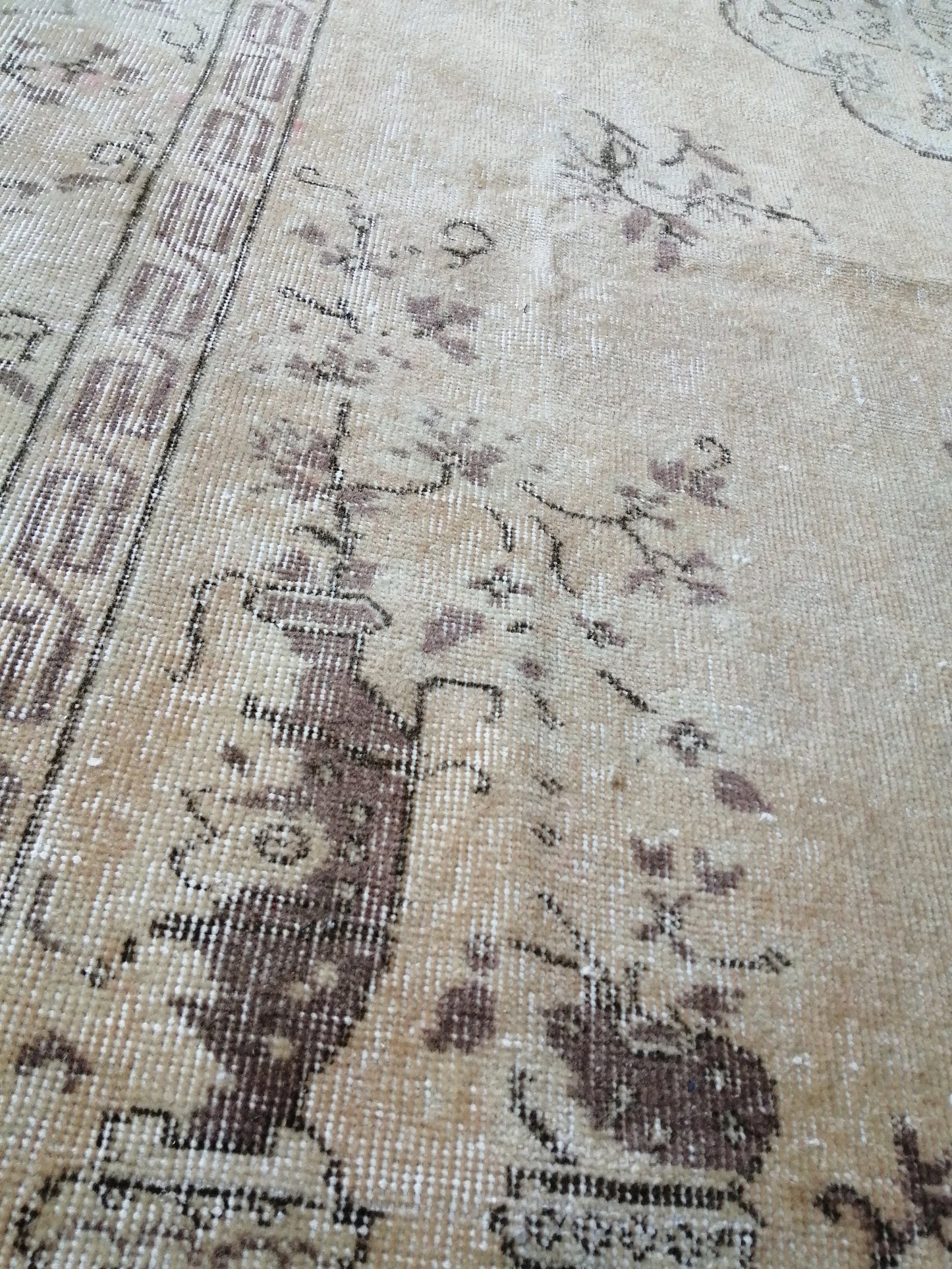 6 x 9.3 Large Area OUSHAK RUG TURKISH Oushak Rug Vintage  Rug Vintage Rug Wool 6x9 Rug Hand Made Rugs Vintage Turkish Rug Muted Oriental rug