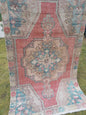 Vintage rug 7x4'6 turkish rug, kitchen rug, oushak rug