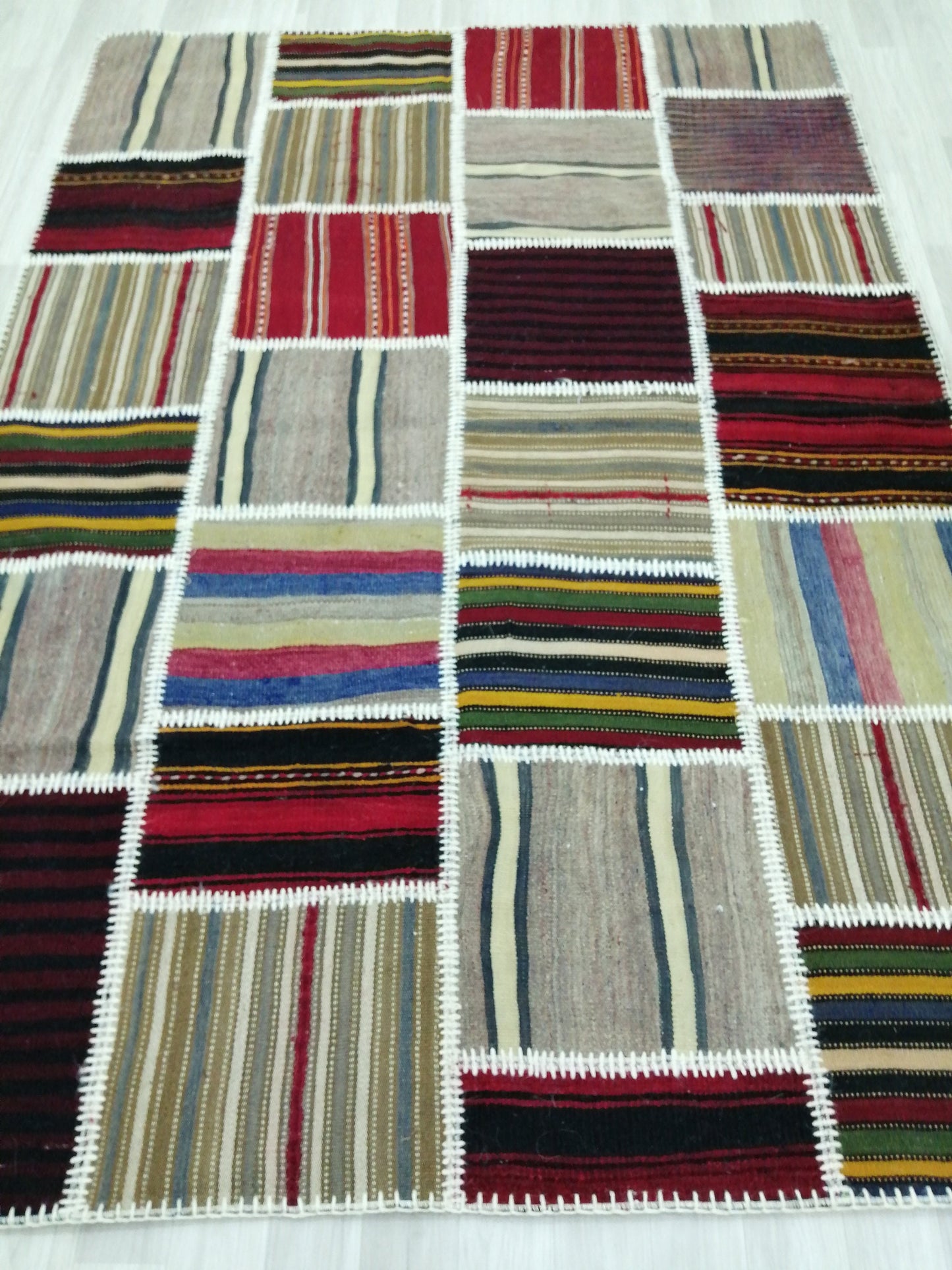 Patchwork Rugs, Hand Made Rug, Oushak Rug, Rustic Rug, Bohemian Rug, Rug Runner, Turkish Rug, Farmhouse Rug, Vintage Rug, Wool rug