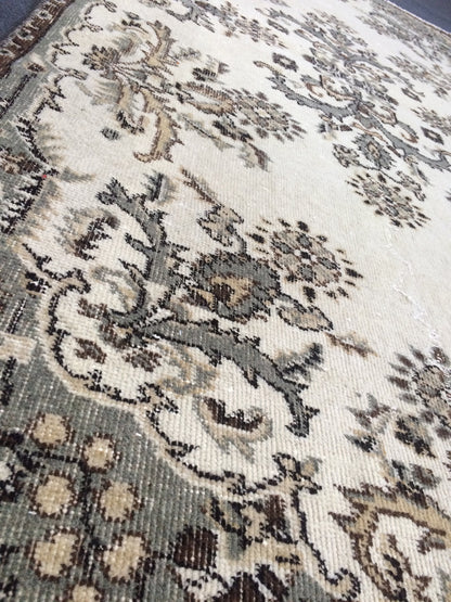 French Inspired Fleur-de-lis  Motif Minimalist Rug,Bohemian Rug,Big Area Rug,Antique Rug,Oushak antique Rug,Hand woven Rug,Weaving Rug